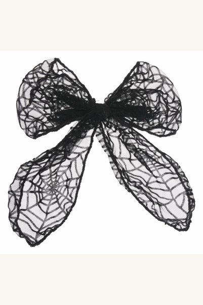Comerivo Agrafă pentru costum de Halloween, fundiță mare neagră cu model de p...