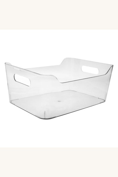 Comerivo Organizator transparent cu manere pentru bucatarie si dressing, 34.8...