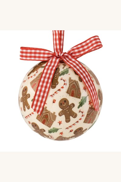 Comerivo Ornament Craciun glob sticla om turta dulce rosu 7.5cm