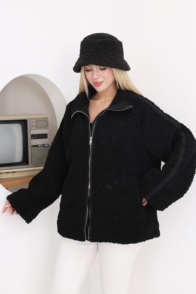 Siyezen Zippered Lined Teddy Coat