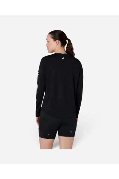 Asics FUJITRAIL LOGO LS TOP Kadın Siyah Uzun Kollu Tshirt 2012D430-001