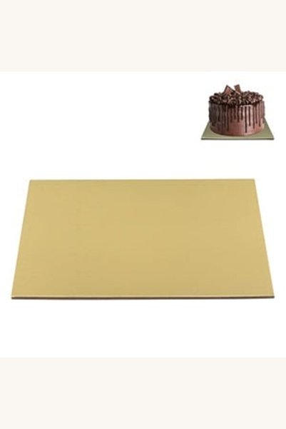 Comerivo Suport baza carton auriu patrat pentru tort si prajituri 30.5x30.5cm