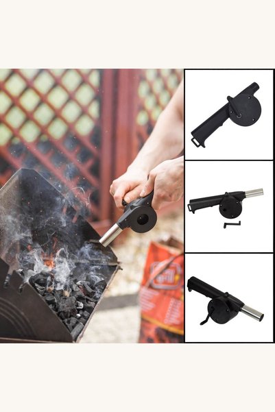 Comerivo Suflator manual pentru foc, plastic cu maner si carlig, 26 cm