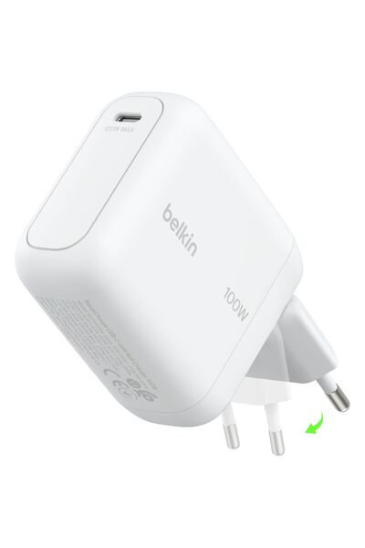 Belkin BOOSTCharge 100W USB-C GaN αναδιπλούμενος φορτιστής WH WCH025kqWH