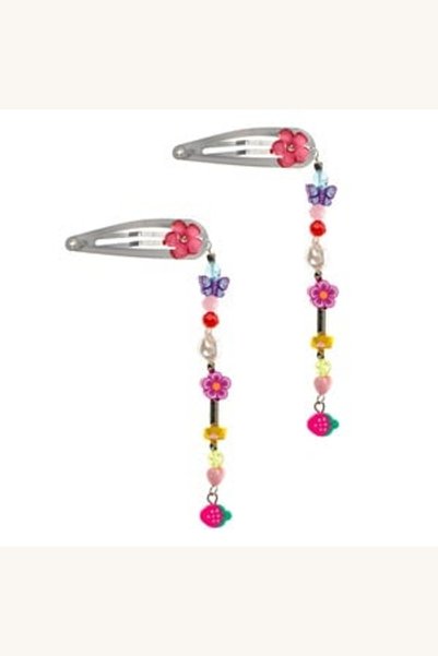 Comerivo Clame de par 3D pentru copii cu margele Fimo colorate - set 2 bucati
