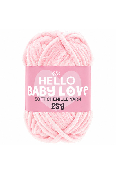 Hello Baby Love 25 γρ. Νήμα Σενίλ 205 Ροζ – Μαλακό βελούδινο νήμα πλεξίματος ...