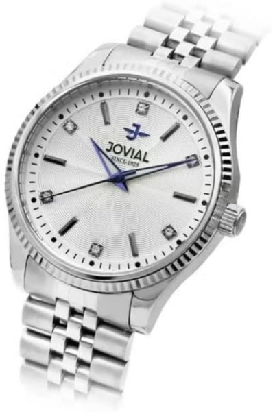Jovial Silver Stainless Steel Bracelet Watch, White Dial 5051LSMQ01E