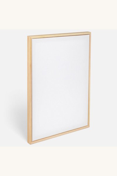 Comerivo Panza de pictura cu rama din lemn 40x40 cm, alba, gata de folosit