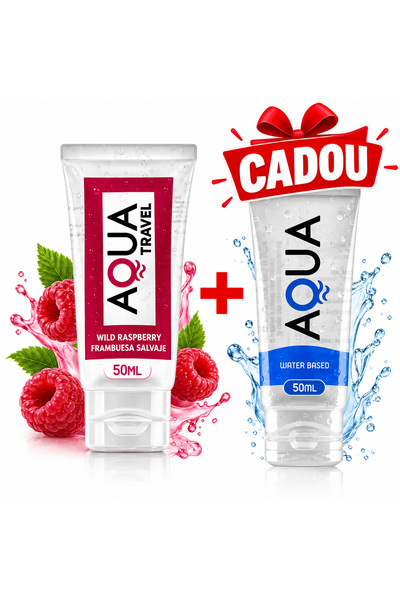 Aqua Пътен интимен лубрикант комплект, на водна основа, с вкус на дива малина...