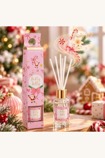 Comerivo Odorizant de Craciun in sticla cu betisoare, aroma Holly Jolly, 30ml