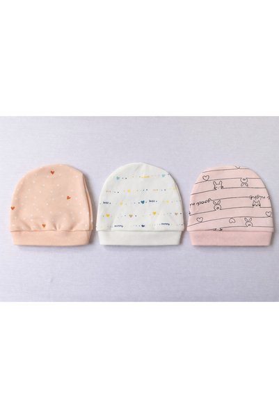 For My Baby 3-Piece Newborn Girl Baby Hat Set