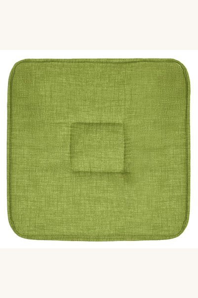 Comerivo Perna de scaun verde lime 39x39cm cu snururi de prindere