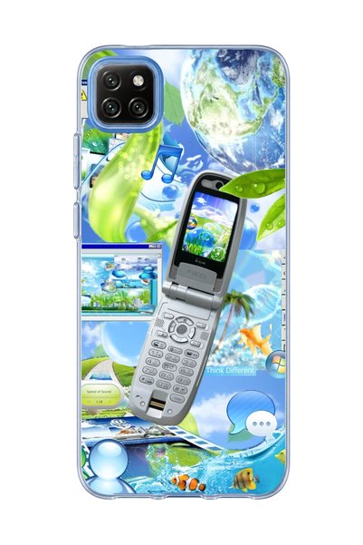 lelia Redmi 9C Compatible Flip Phone Nature Printed Transparent Phone Case