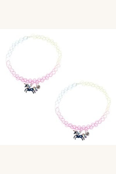 Comerivo Set 2 coliere choker pentru fete cu piatra mood si pandantivi unicor...