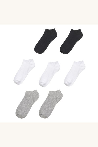 Comerivo Set 8 perechi sosete scurte fete negru gri alb confortabile