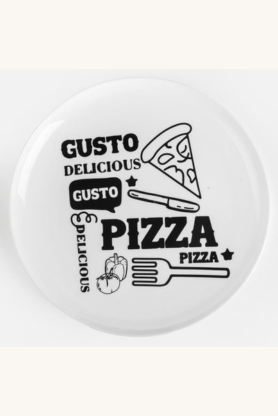 Comerivo Farfurie pizza alba din opalina, diametru 32,6cm, perfecta pentru se...