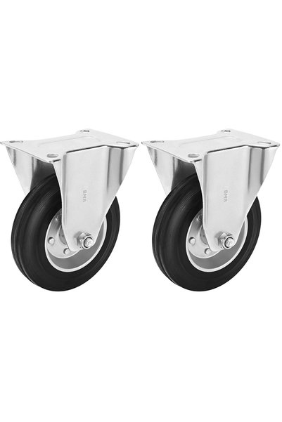 Generic Tools Industrial Caster Fixed Wheel Silver/Black 75Millimeter | hread...