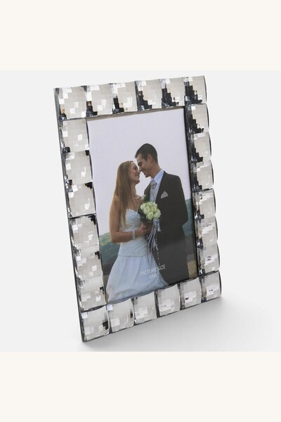 Comerivo Ramă foto de masă din sticlă 3D, pentru fotografii 10x15 cm, poziție...