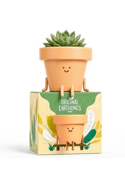 Generic Indoor Plant Pot, Unique Cute Plastic Flower Pot with Face, 3.5 Inch ...