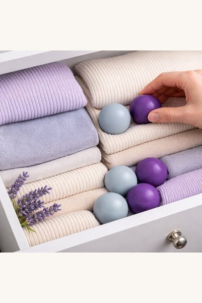 Comerivo Bile parfumate aroma lavanda 6 bucati pentru dulap si sertare