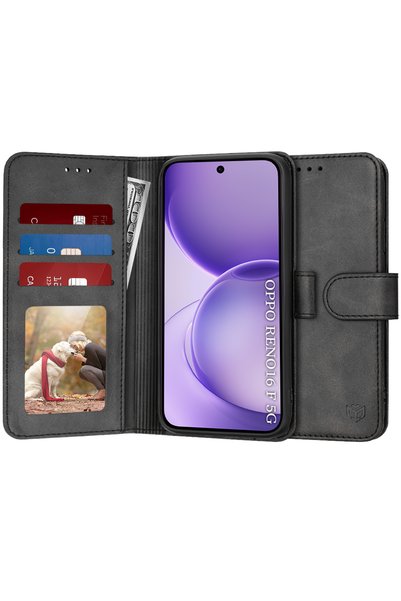 Asteroid Gsm Husă tip agendă - Oppo Reno16 F / Reno16 FS - Negru