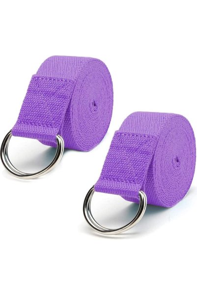Generic Dolwis Store 2 Pack Yoga Strap (6ft) Stretch Band with Adjustable Met...