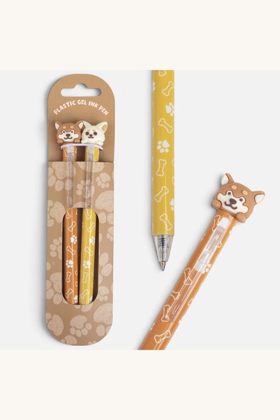 Comerivo Pixuri gel cu catelusi Fancy - Set 2 bucati, albastru, pentru scris ...