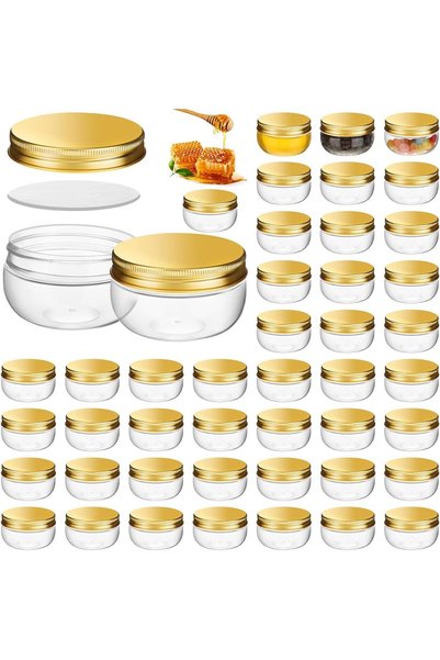 Generic 50 pcs 3 oz mini plastic mason jars with lids - 50 pack small plastic...