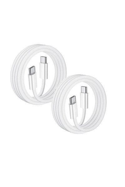 Generic كابل USB C، كابل شاحن طويل منسوج، كابل شحن فائق السرعة، متوافق مع آيف...