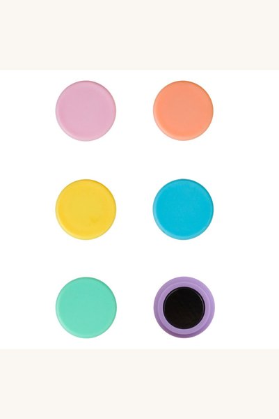 Comerivo Set 6 magneti rotunzi pastel pentru tabla - organizeaza cu stil