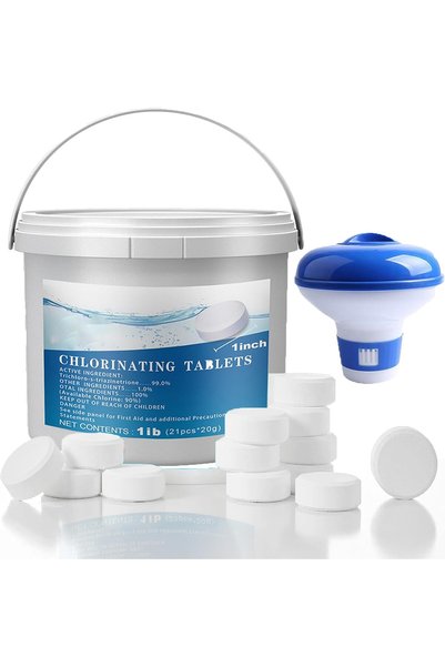 Generic 1lb Swimming Pool Chlorine Dispenser Cleaning Kit with Purifier Tablets