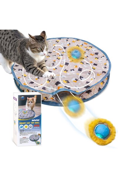 Generic Automatic Cat Toys Ball，Rechargeable Interactive Cat Ball With Combin...