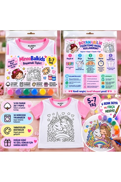 boyanabilir çocuk tshirt