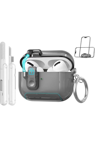 Generic (with Safety Lock) Compatible with AirPods Pro 3 Cases 2025, Soft TPU...