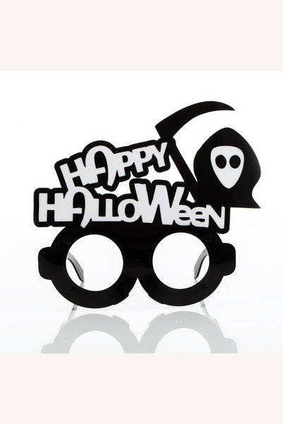 Comerivo Accesoriu Halloween cu ochelari negri infricosatori, 17x10 cm, PVC