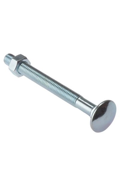 Generic CARRIAGE BOLT & NUT ZP M10 X 100