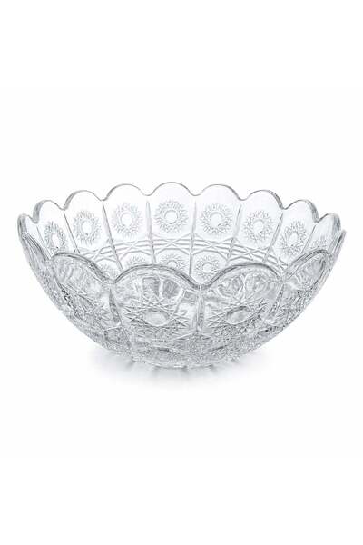 More Bol de sticlă 23.5x10cm, Model Floral din Cristal
