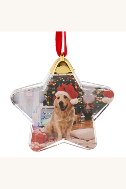 Comerivo Glob de Crăciun transparent în care pui poza ta, ornament personaliz...