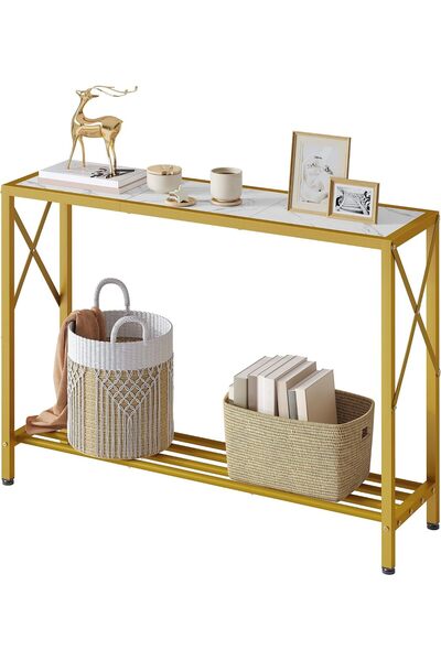Generic Entryway Table, 2-Tier Entry Way Console Entrance Table, 41.7”L Narro...