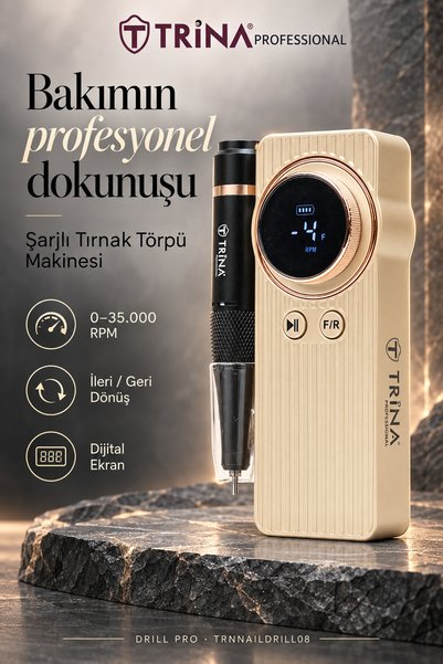 Trina Elektrikli Tırnak Törpü Makinesi Bej