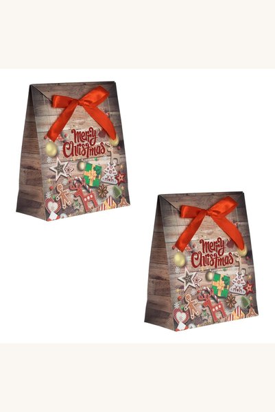 Comerivo Cutii hartie pentru prajituri si dulciuri Craciun ornamente 21x18x8c...