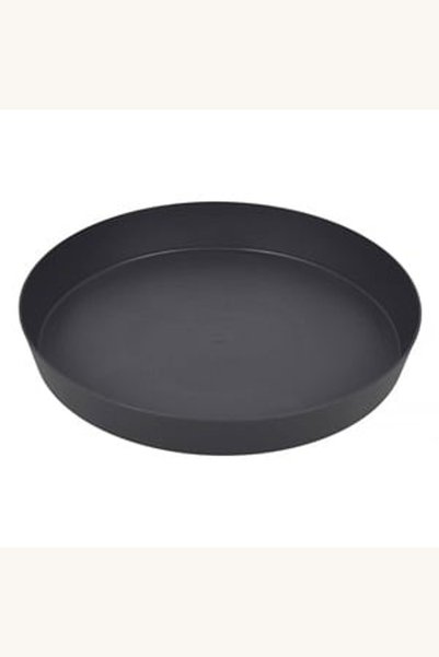 Comerivo Farfurie ghiveci flori plastic antracit 22cm cu scurgere