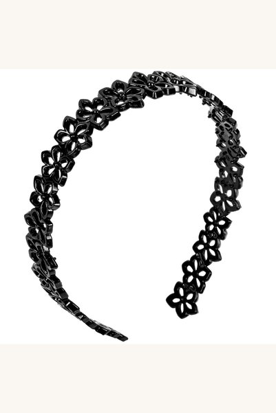Comerivo Bentita dantela neagra pentru par - Coronita eleganta cu model delicat