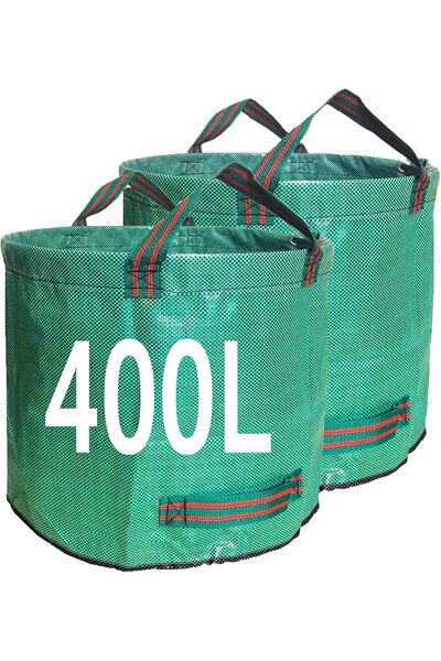 Generic 3 عبوات من أكياس الحدائق عالية التحمل سعة 500 لتر، أكياس حديقة قابلة ...
