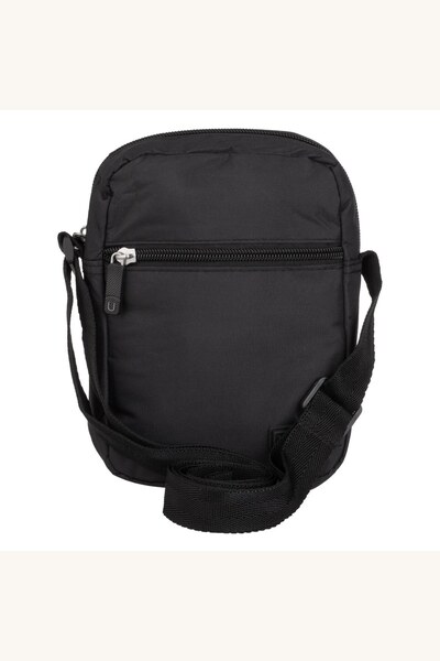 Comerivo Poseta de umar pentru barbati neagra cu fermoar, 13.5x5x18.5cm