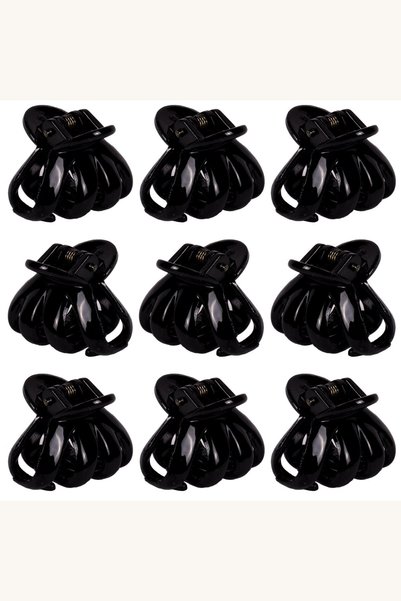 Comerivo Set 9 clame negre pentru par 2.3cm - accesoriu zilnic elegant
