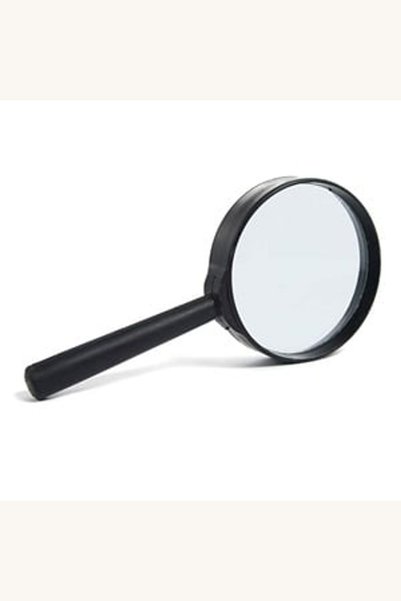 Comerivo Lupă neagră din plastic, mărire de până la 6 ori, 13.5 cm