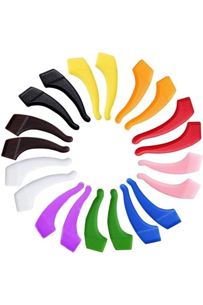 Generic 10 Pairs Silicone Anti-Slip Holder For Eyeglass Ear Hook Grip Temple ...