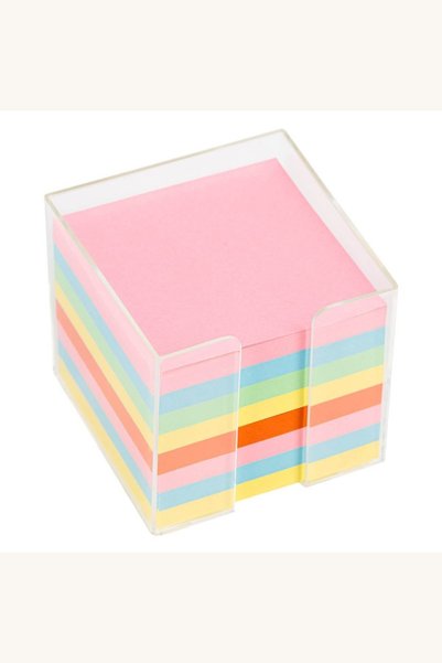 Comerivo Cub cu 700 de notițe colorate în cutie din plastic, 8,5x8,5 cm