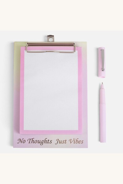 Comerivo Clipboard A5 Rainbow cu pix si carnetel 100 file - Organizare colorata